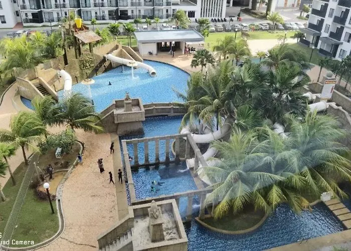Pool View + Water Theme Park @Swiss Garden Residence